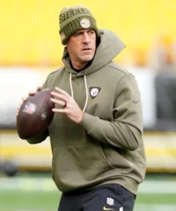Aaron Rodgers Pittsburgh Steelers 2025 Salute to Service Hoodie