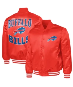 Bills Adaptive Team Graphic Varsity Satin Jacket