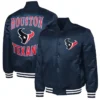 Houston Texans Adaptive Team Graphic Varsity Satin Jacket