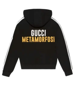 Adidas x Gucci Striped Sleeves Black Pullover Hoodie