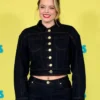 Adriana Torrebejano Coartadas Photocall Black Cropped Denim Jacket