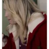 Jessica Film All is Merry and Bright 2025 Emily Rose Red Shearling Jacket
