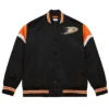 Heavyweight Anaheim Ducks Black Satin Jacket