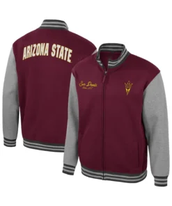 Arizona State Sun Devils Ambi-Turner Full-Zip Maroon Varsity Jacket