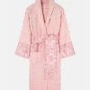 Baby Pink Versace Baroque Bathrobe For Men and Women