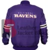 Baltimore Ravens Starter Purple Satin Bomber Jacket - Unisex