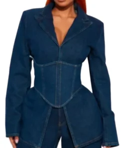 Leslie TV Series Beyond The Gates 2025 Trisha Mann-Grant Denim Corset Jacket