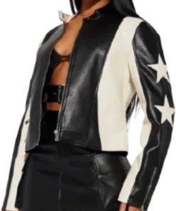 Chelsea Hamilton Beyond the Gates 2025 RhonniRose Mantilla Sleeves Star Leather Jacket