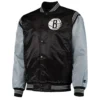 Brooklyn Nets The Enforcer BlackGray Satin Jacket
