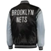Shop Brooklyn Nets The Enforcer BlackGray Satin Jacket For Sale