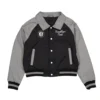 Brooklyn Nets Black and Gray Throwback Bomber Jacket