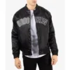 Brooklyn Nets Bomber Black Satin Varsity Jacket