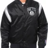 Brooklyn Nets Division Black Bomber Varsity Jacket