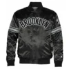 Brooklyn Nets Striped Black Satin Jacket
