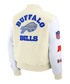 Buffalo Bills 2025 Rivalries Collection Nike Cream and White Full-Snap Varsity Jacket