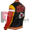 KC Chiefs Black Varsity Leather Jacket