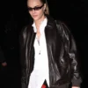 Los Angeles 2025 Cara Delevingne Bomber Leather Jacket