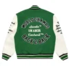 Shop Carhartt Wip Awake Ny Green and White Varsity Jacket