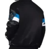 Triple Option Carolina Panthers Full-Snap Varsity Satin Jacket