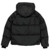 Central Cee Syna World 2025 Logo-Embossed Hood Boxy Fit Blackout Quilted Puffer Jacket