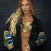 WWE Raw 2025 Charlotte Flair Work of Art Graphic Denim Jacket