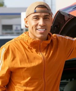 Los Angeles 2025 Chase DeMoor Orange Windbreaker Jacket