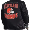 Adaptive Team Graphic Cleveland Browns Full-Snap Satin Varsity Jacket - Black