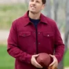 TV Series Finding Mr. Christmas 2025 Craig Geoghan Maroon Suede Leather Jacket