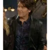 Danny Romalotti The Young and the Restless Crinkle Black Leather Jacket