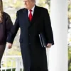Donald Trump 2025 Single-Breasted Black Long Coat