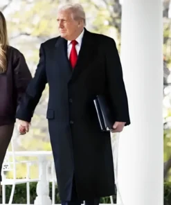 Donald Trump 2025 Single-Breasted Black Long Coat