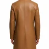 Double-Breasted Brown Overcoat For Mens