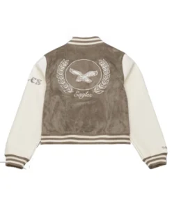 Women’s Philadelphia Eagles Tan/Cream Full-Snap Varsity Jacket