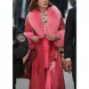 Carrie Preston Elsbeth S3 Fur Trim Coat
