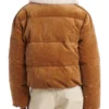 Sienna Movie A Merry Little Ex-Mas 2025 Emily Hall Brown Corduroy Fur-Trim Puffer Jacket