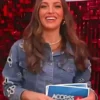 Access Hollywood 2025 Emily Orozco Embellished Floral Cutout Denim Jacket