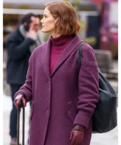 Ashley Williams An Alpine Holiday 2025 Purple Coat