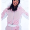 Finding Mr Christmas Season 02 Fur Hooded Pink Jumpsuit For Womens