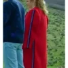Melissa Peterman TV Series Finding Mr. Christmas 2025 Red Wool Long Coat