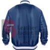 Georgetown Blue Satin Varsity Jacket For Men and Women