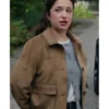 Abby Pinkus TV-Series Ghosts US Gideon Adlon Suede Cropped Jacket