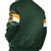 Triple Option Green Bay Packers Full-Snap Varsity Green Satin Jacket