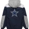 Dallas Cowboys HOMAGE X Starter Grey and Black Pullover Half-Zip Jacket