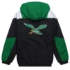 HOMAGE X Starter Philadelphia Eagles Green & Black Half-Zip Pullover Jacket