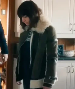 Home for Christmas S03 Ida Elise Broch Shearling Leather Jacket
