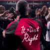 Sebastian Maniscalco It Ain’t Right Red & Black Satin Varsity Jacket