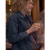 Saturday Night Live S51 Jane Wickline Fringe Oversized Denim Jacket