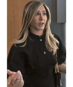 The Morning Show 2025 Jennifer Aniston Black Puff Sleeves Jacket