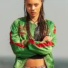 Meréana Tomlinson TV Series The Iris Affair S01 Joy Baxter Green Satin Bomber Jacket