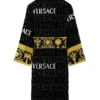 Mens And Womens Kaia Wiza Flash Versace Word Black Bath Robe